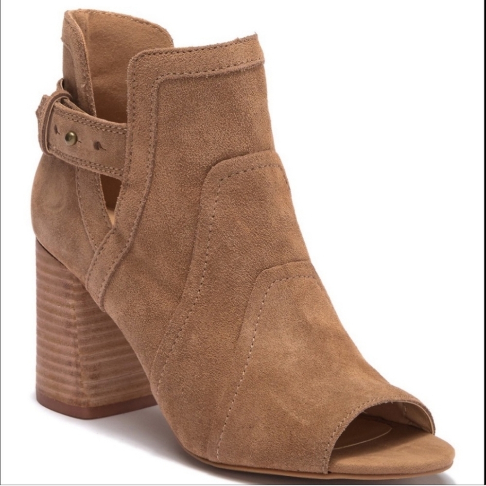 Joe's Jeans Cassia Suede Tan Block Heel Booties 9.5 - Picture 12 of 12